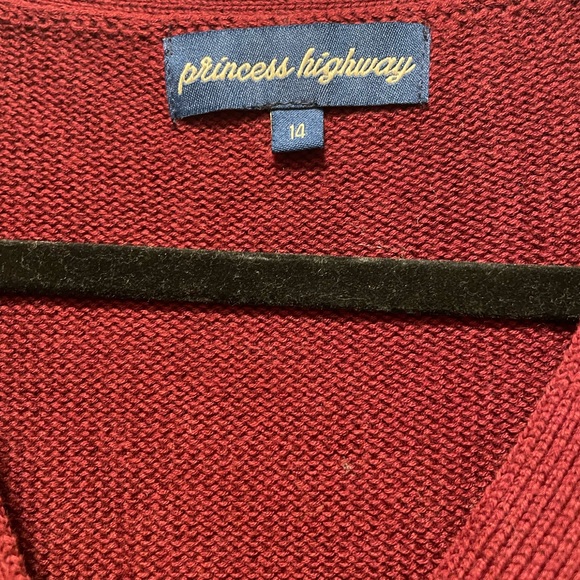 Princess Highway Burgundy Embroidered bunny and owl Cardigan - Picture 5 of 6